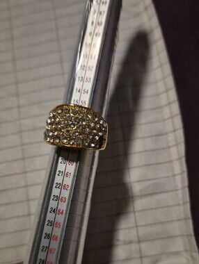 Source Unknown Gold Hammered Men’s Band Ring Fashion Jewelry